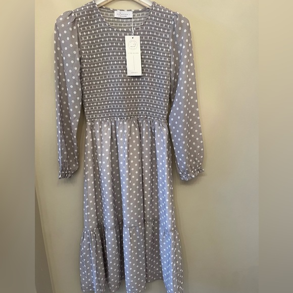Jilly Box (fall)  - Mad about style boutique - Grace dress NWT- Small- birch dot - Picture 5 of 5
